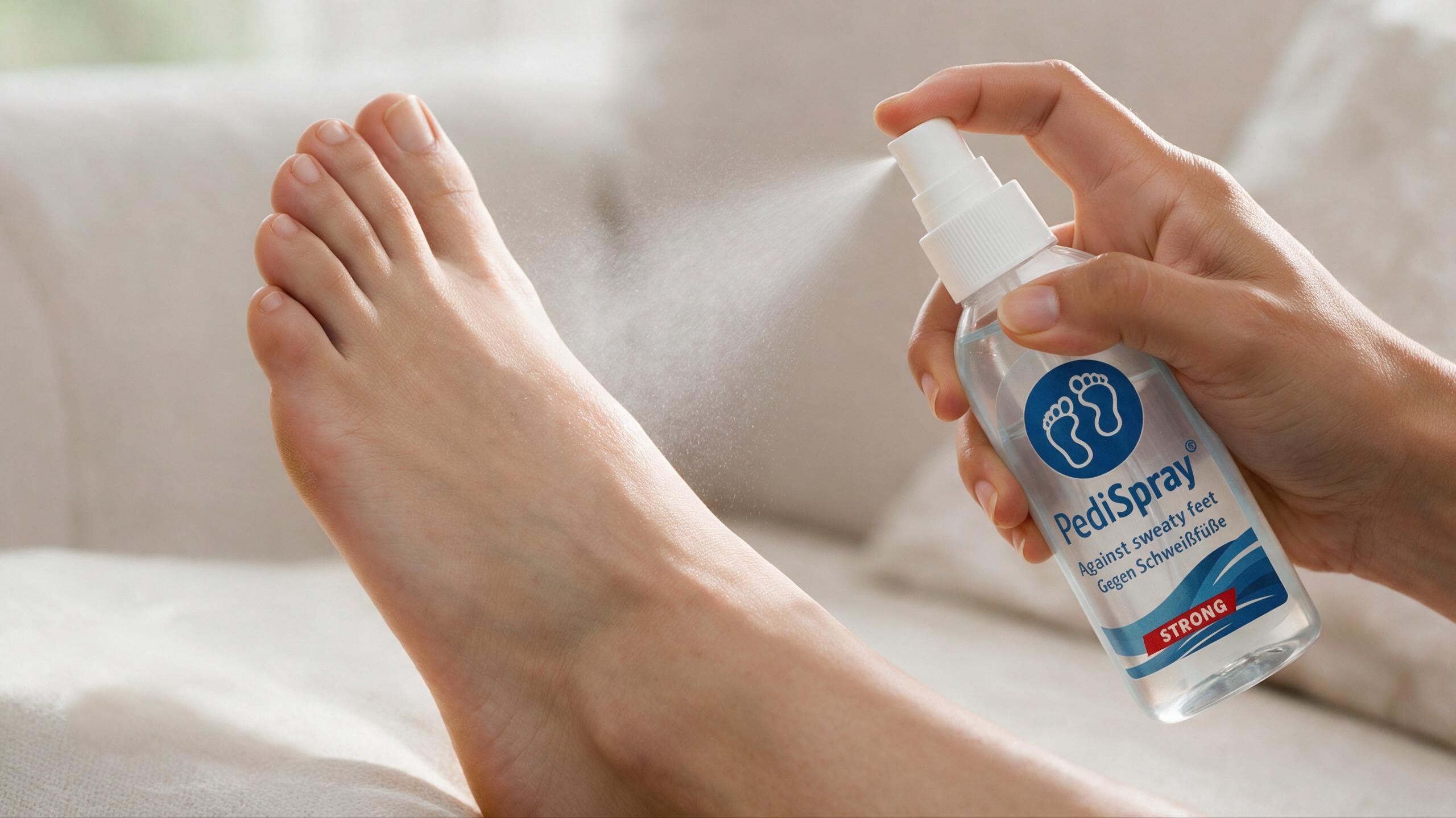 PediSpray® anti-transpirant op de voeten tegen overmatig zweten